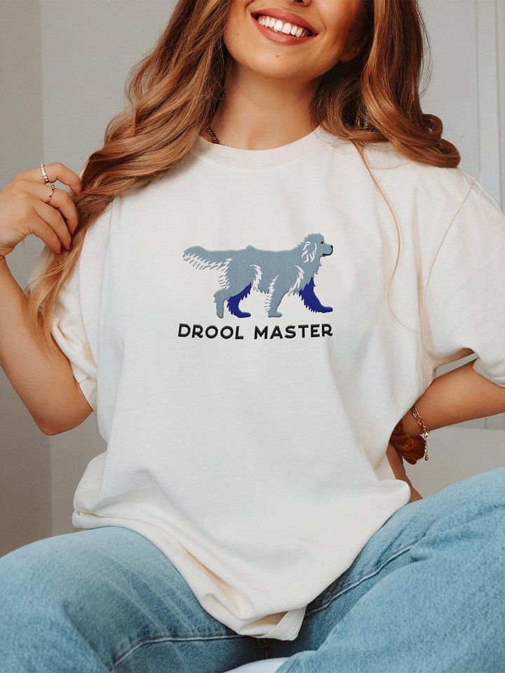 Drool Master T-Shirt(Embroidered) of a Newfoundland(Gray) product image (2)