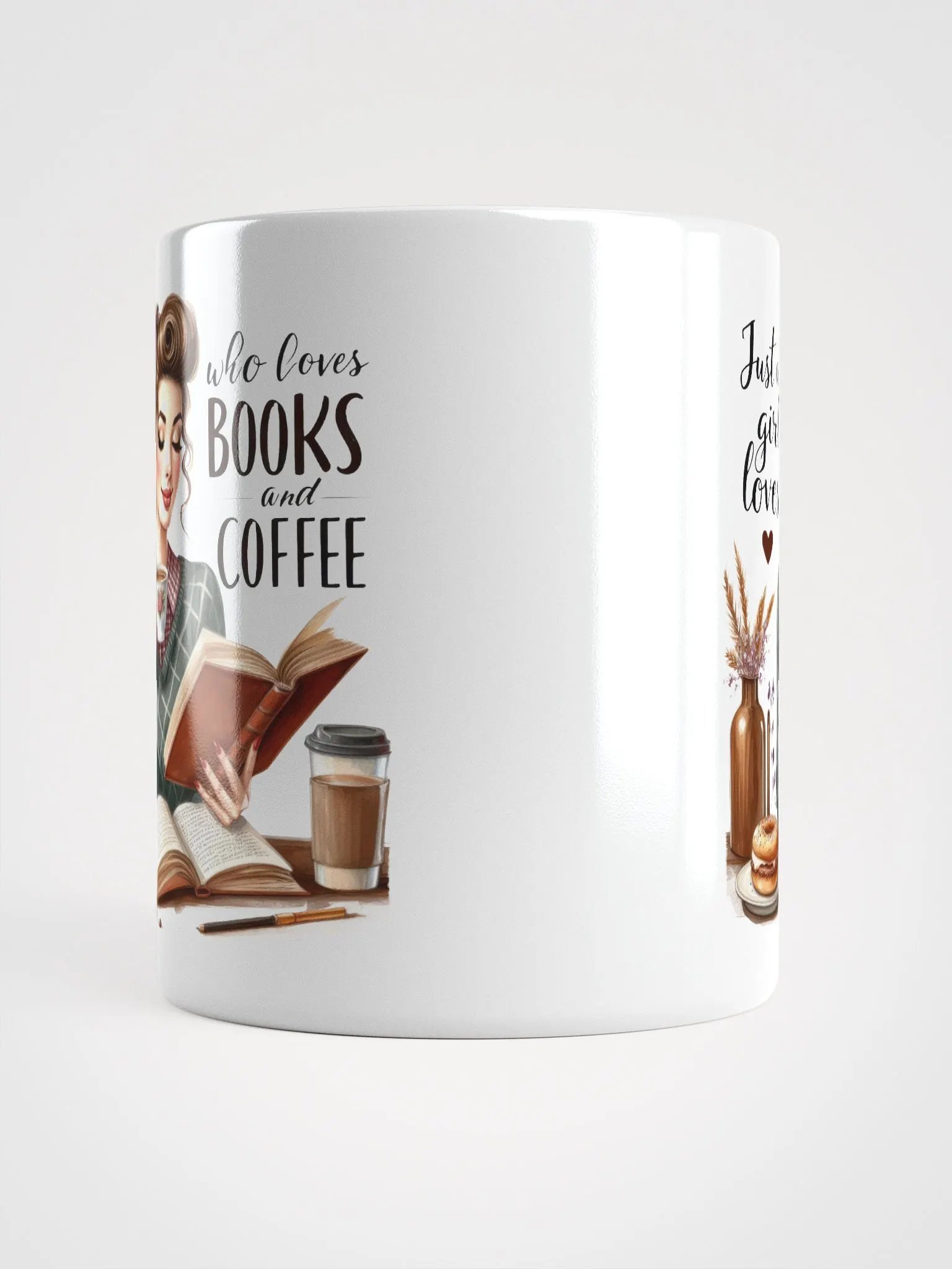 Just a Girl Who Loves Books and Coffee Glossy Mug product image (5)
