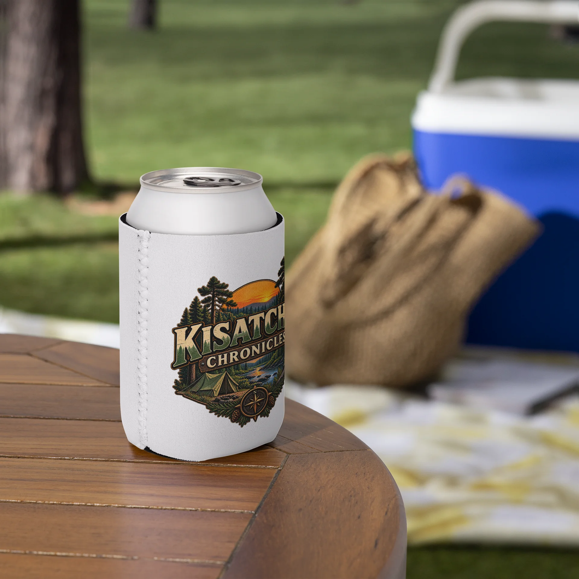 Kisatchie Chronicles Camping Logo Can Cooler product image (5)