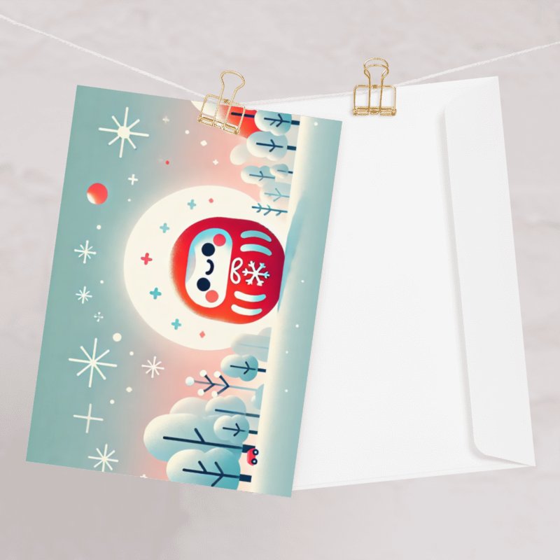 冬のだるま祭りグリーティングカード product image (4)