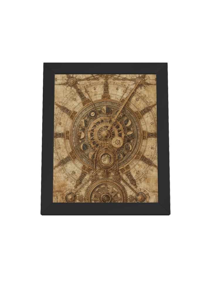 The Chronos Engine – Framed Vertical Poster (Black Frame) product image (1)