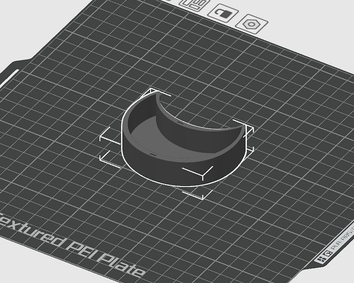 STL File - 3D printable half moon mold product image (2)