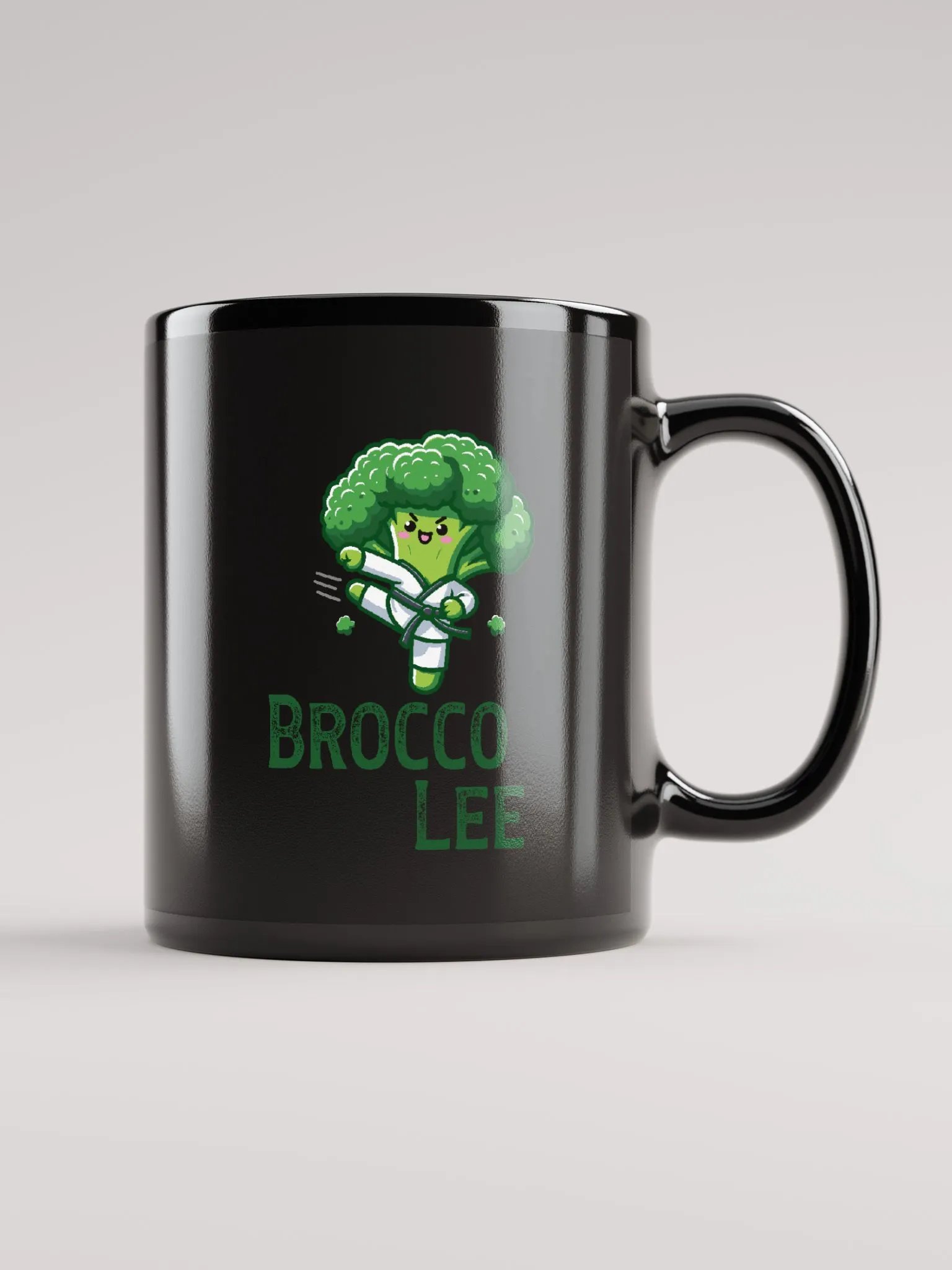 Broccoli Martial Arts Master Brocco Lee | Black Mug product image (1)