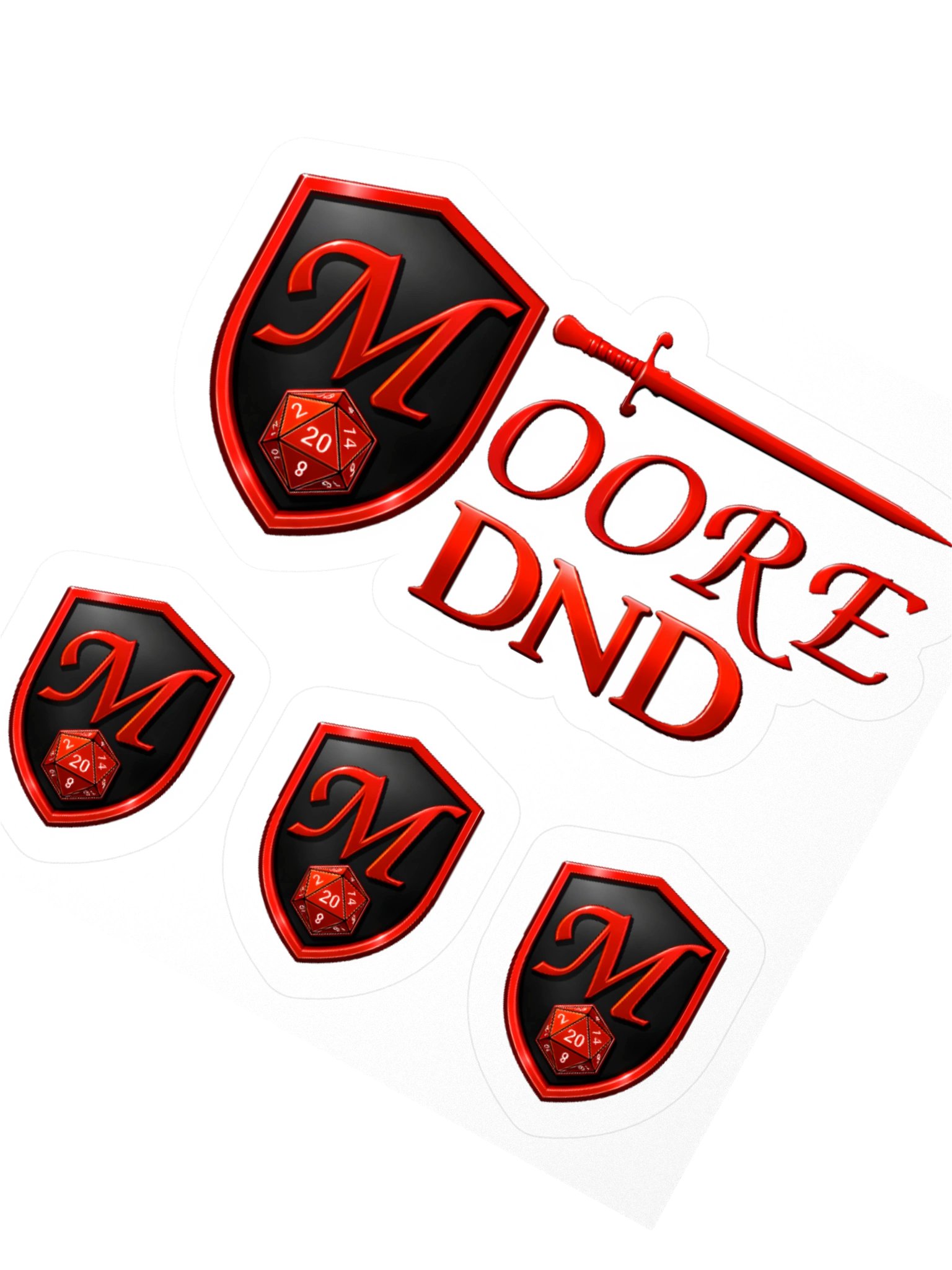 MooreDnD Full Logo Sticker Sheet product image (5)