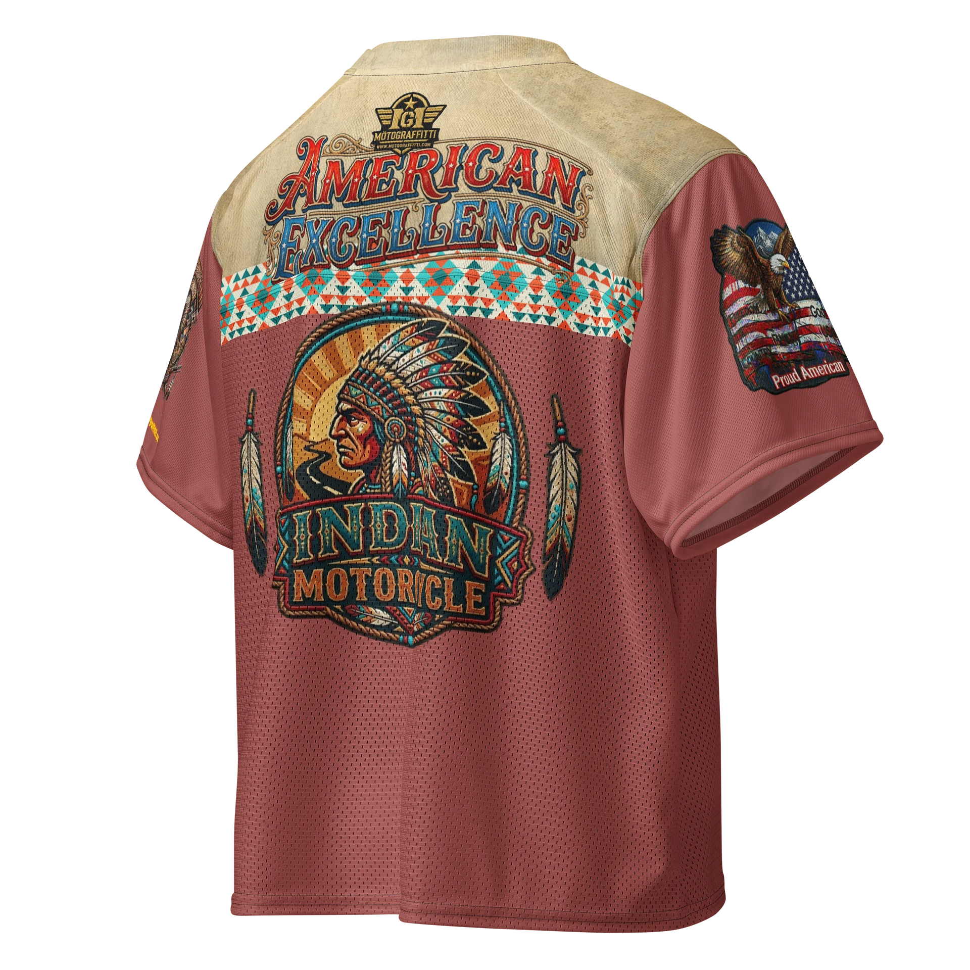 MötoMan Warrior Chief Bergundy Football Jersey product image (4)