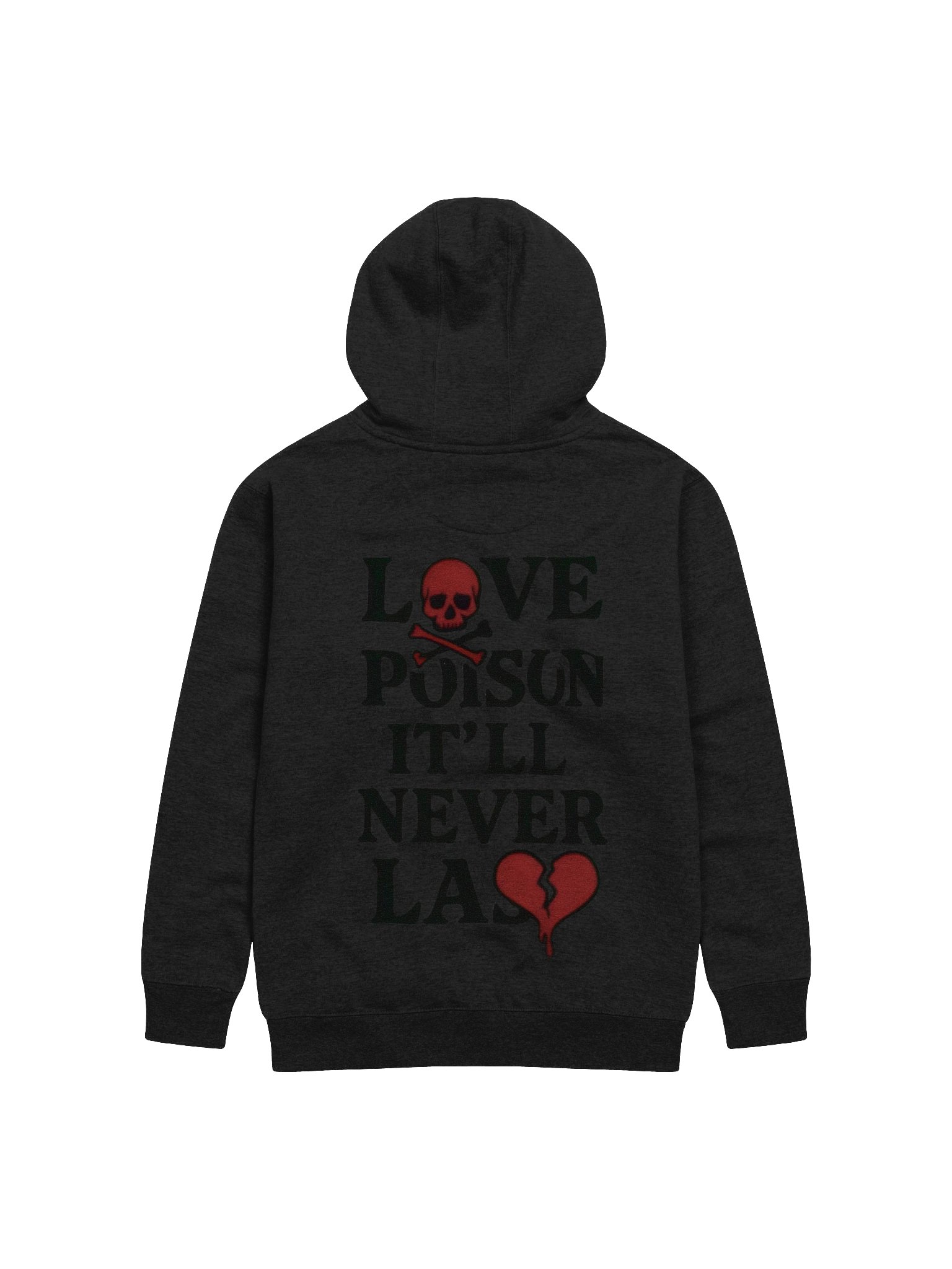 love like poison black hoodie product image (2)