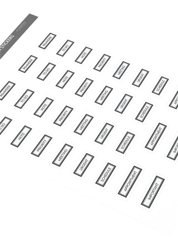 Daily Journal Stickers A5 — Physical Sticker Sheet - Charcoal product image (2)