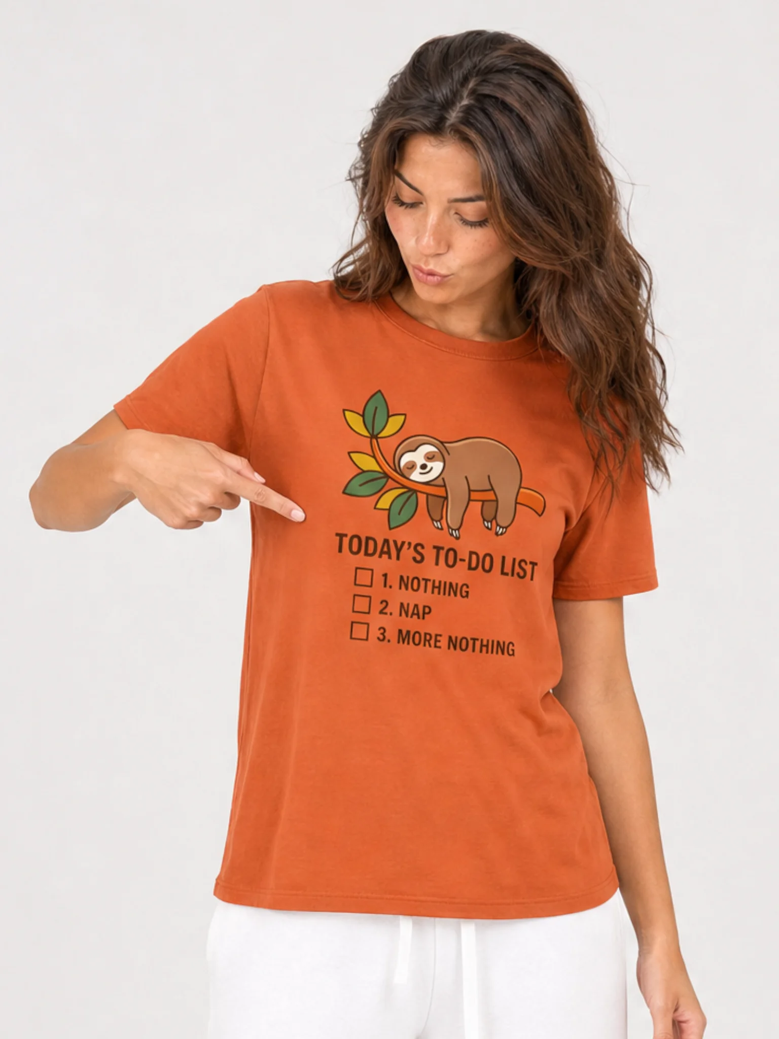 Sloth To-Do List Graphic T-Shirt product image (1)