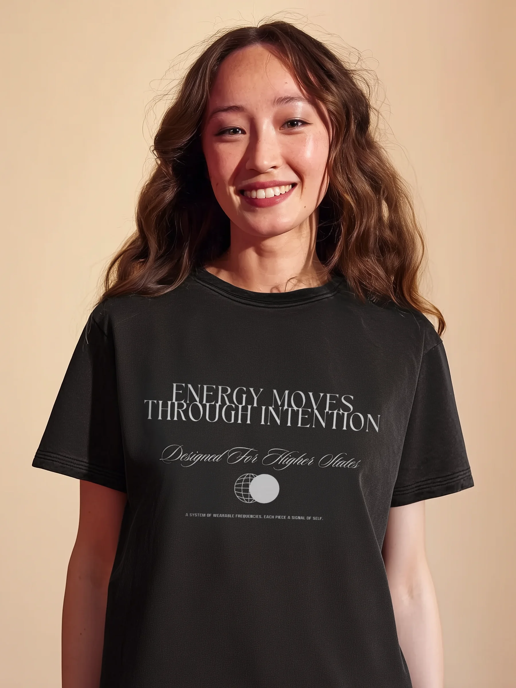 Energy Moves Through Intention Tee – Black Signal / Capsule 01 product image (6)