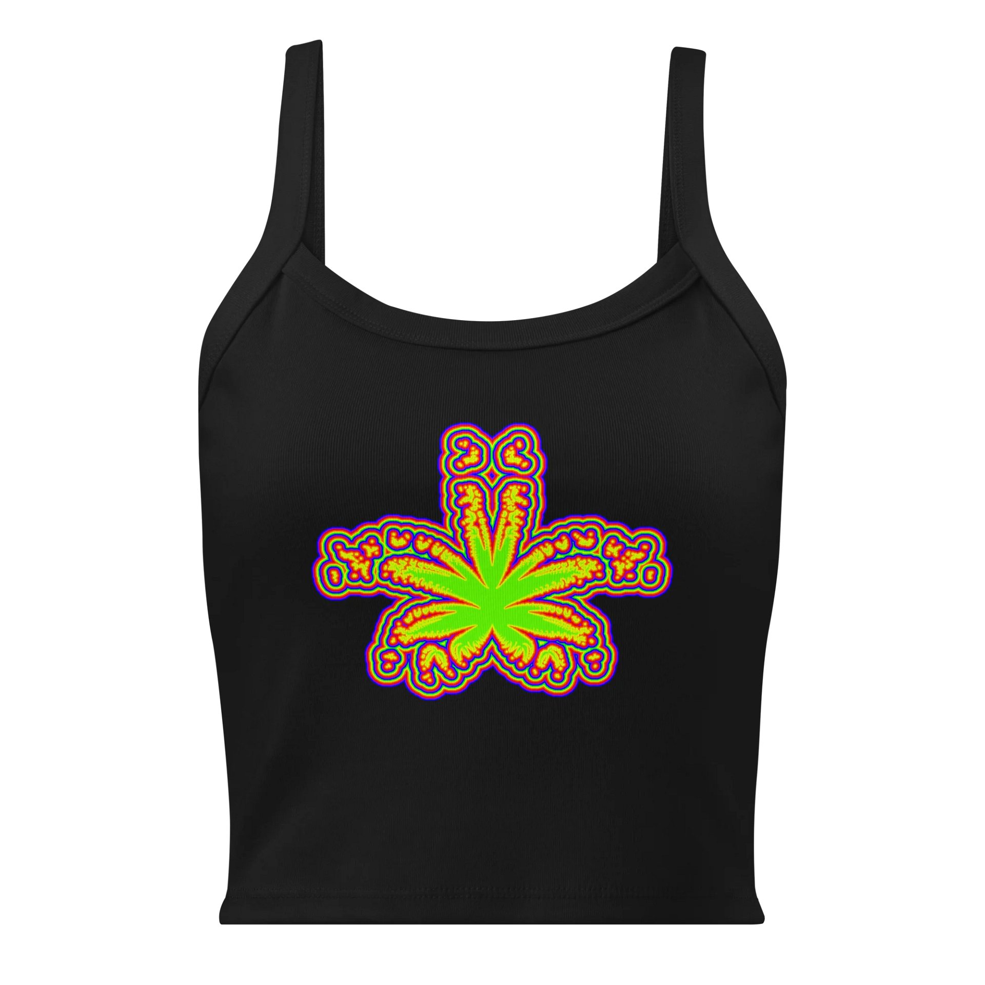 Rainbow Pride Pot Leaf Twisted Tank Top, 420 Cannabis Leaf Clothing product image (1)