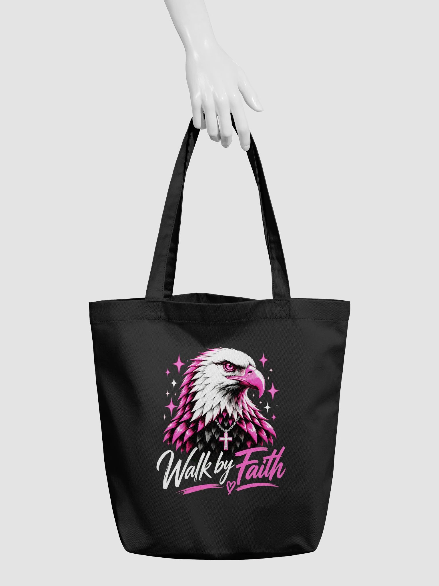 Walk by Faith Pink Eagle RBF Tote Bag product image (3)