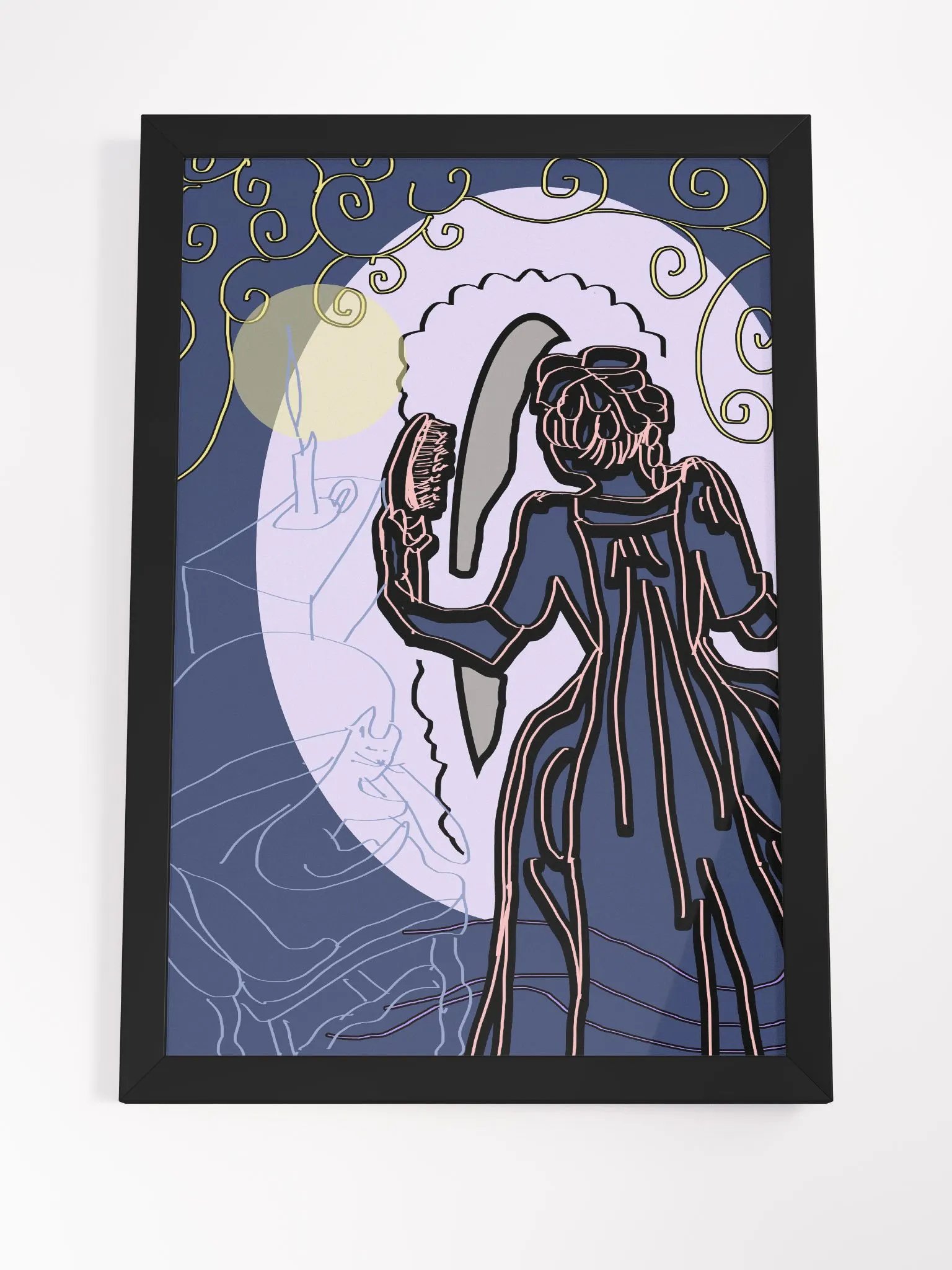 1700's Woman With a Brush Framed Poster product image (24)