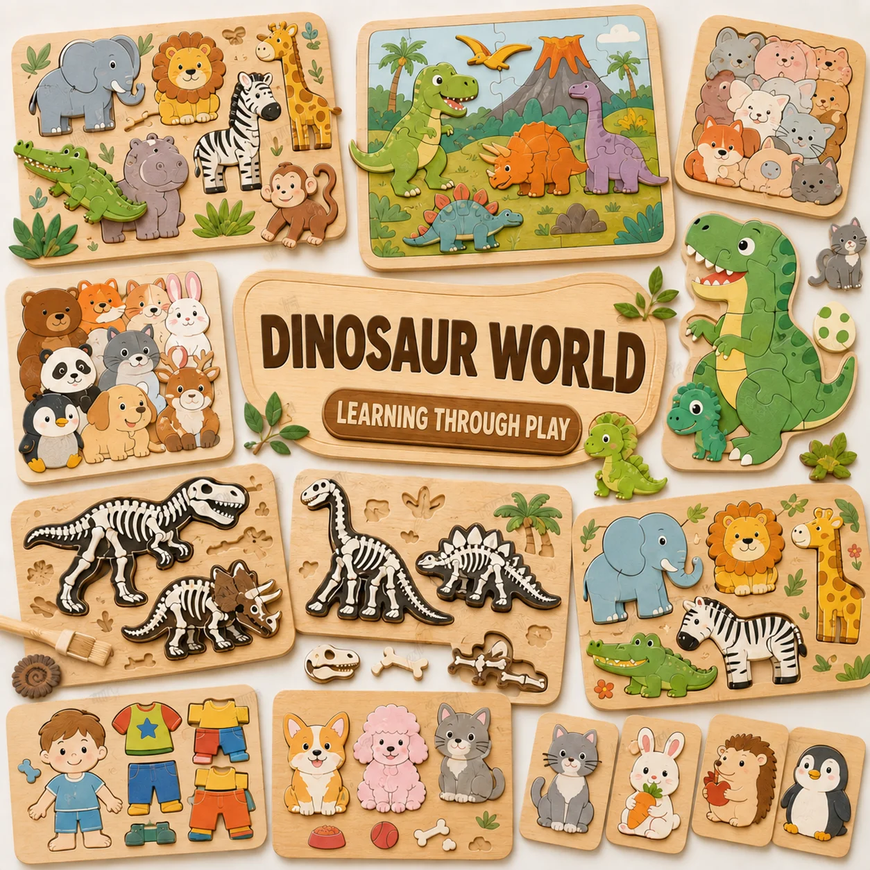 300+ Laser Cut Puzzle Designs for Children Bundle product image (2)