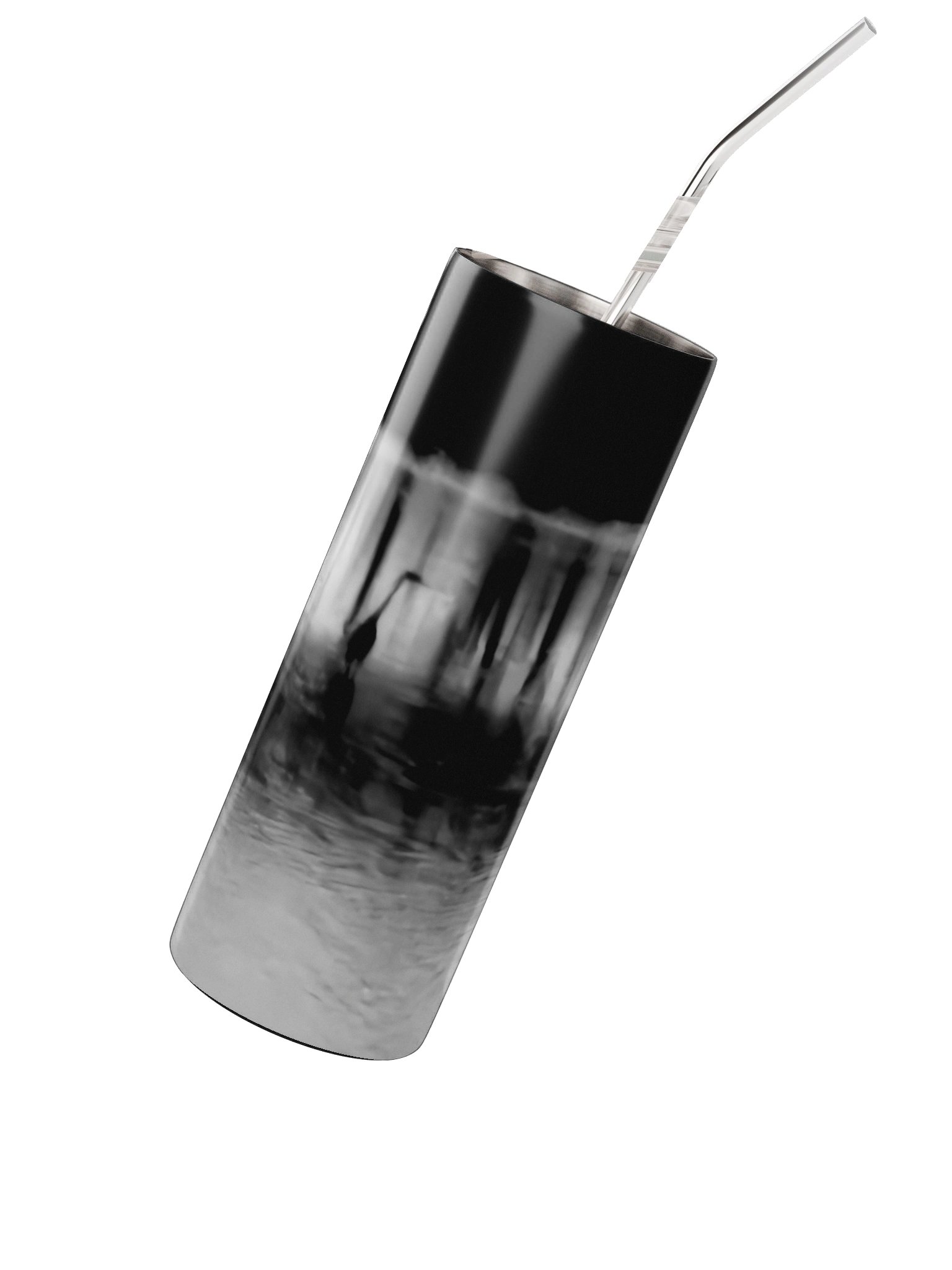 Blue Heron Black and White Stainless Steel Tumbler product image (2)