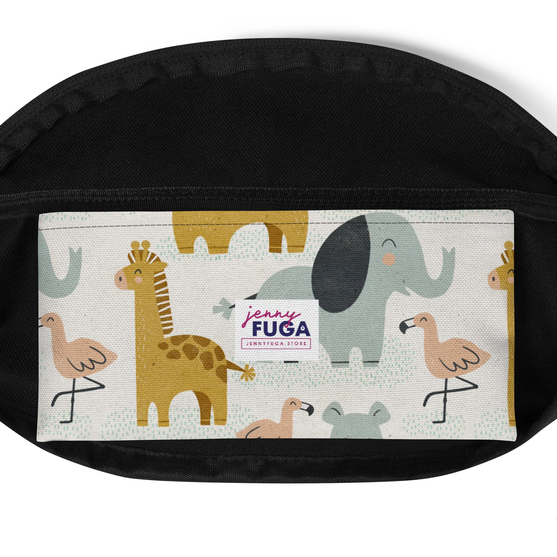 Retro Jungle Animals Canvas Fanny Pack product image (4)