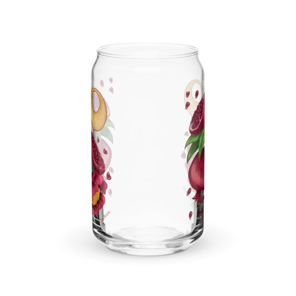 Pastel Poms 16 oz glass with or without lid and straw product image (5)