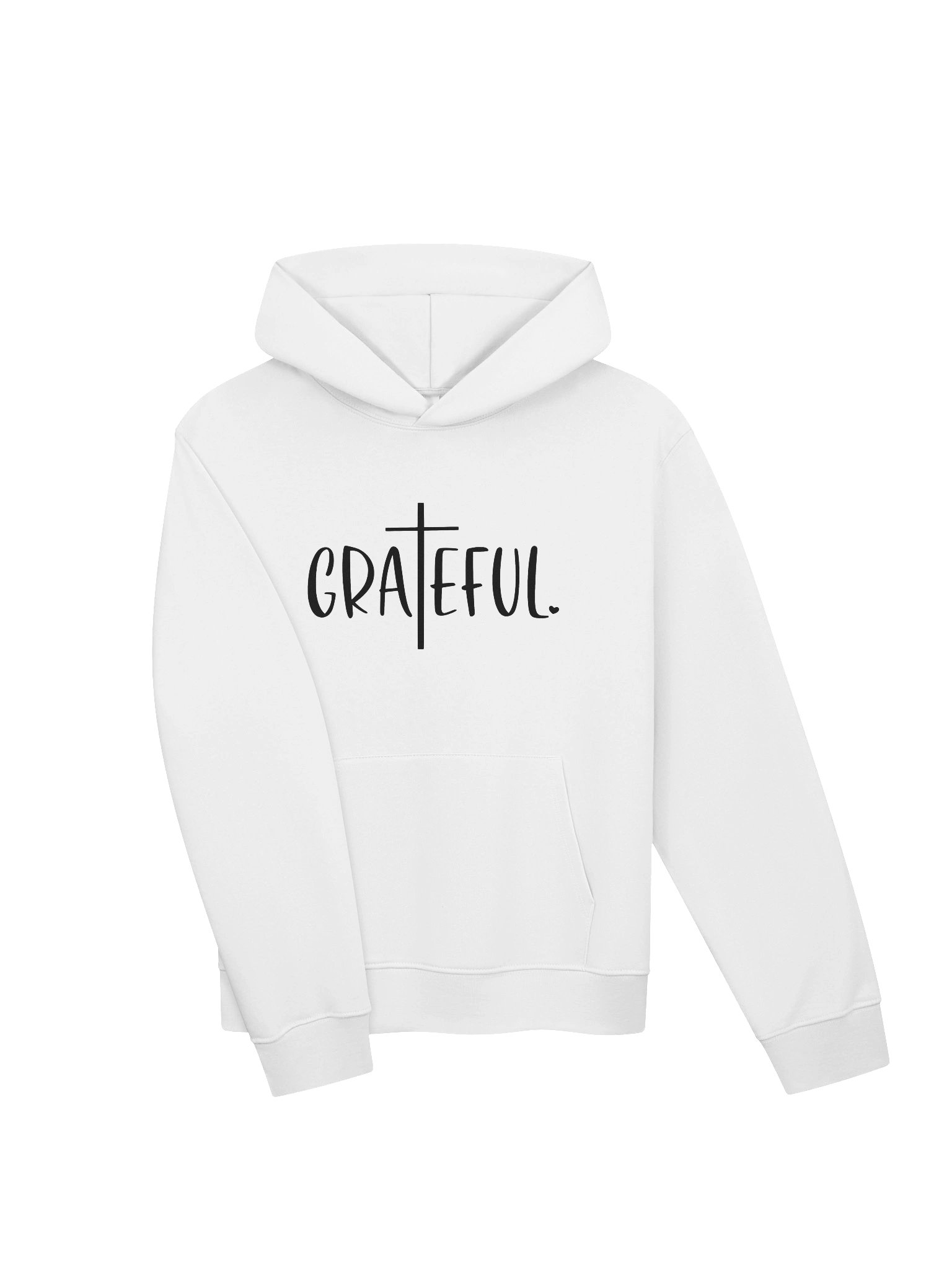 Grateful Vibes White Oversized Midweight Hoodie product image (3)