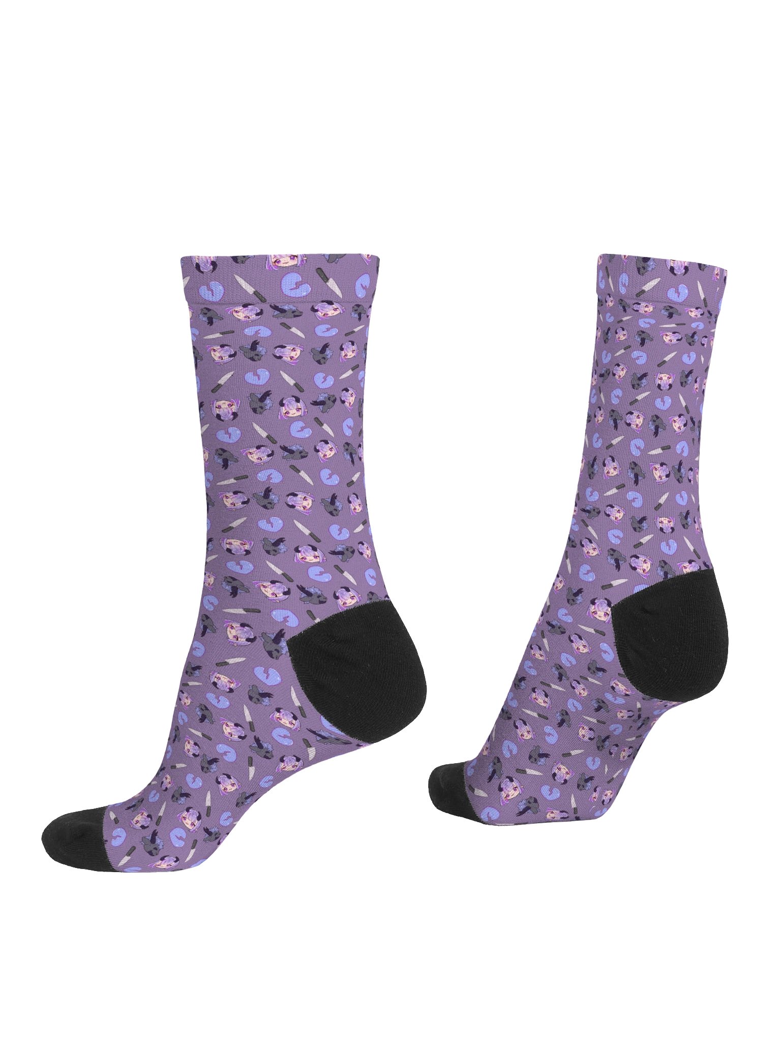 Yandere Pattern Crew Socks product image (4)