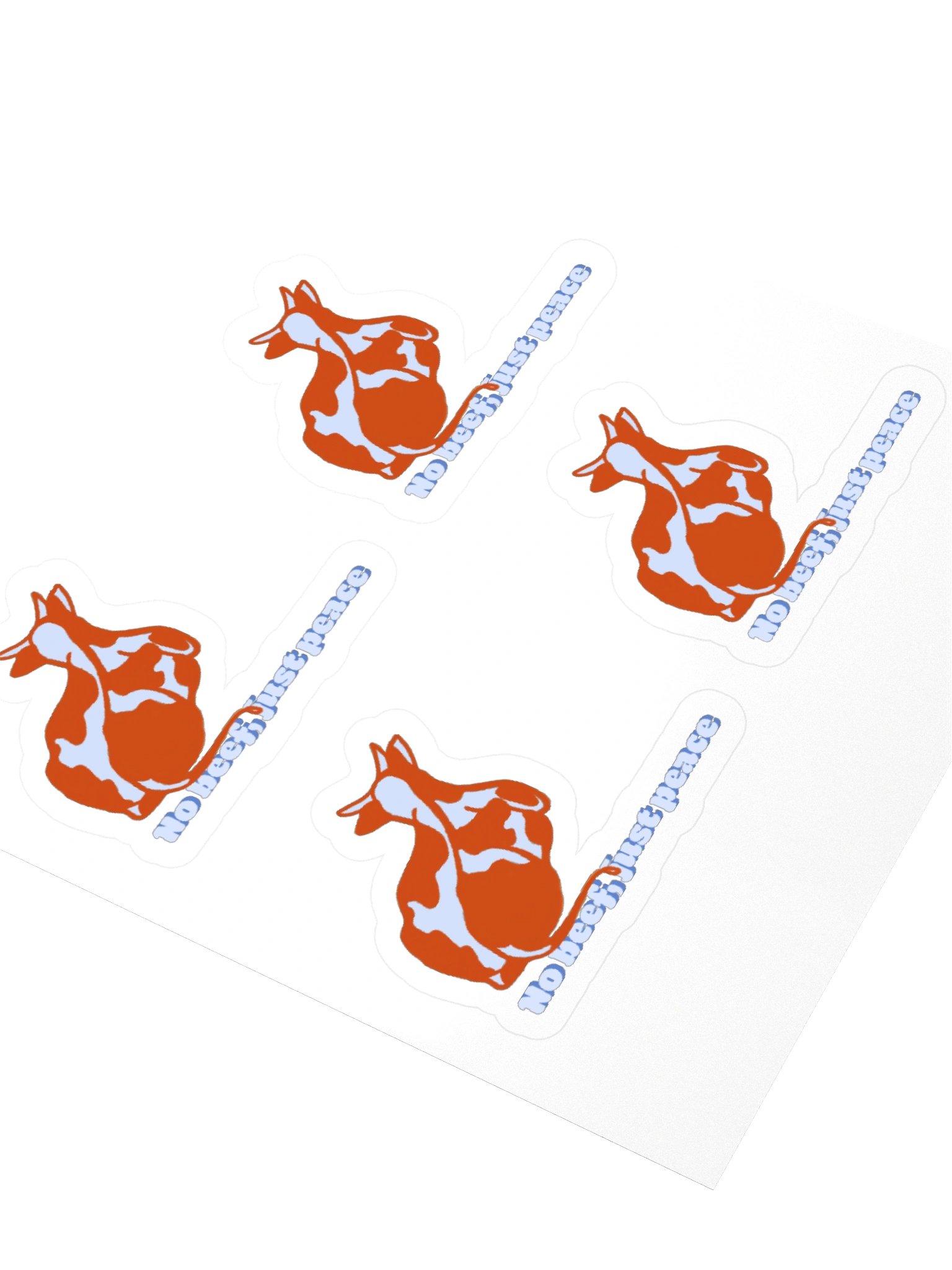 No beef, just peace - Sticker (small) product image (3)
