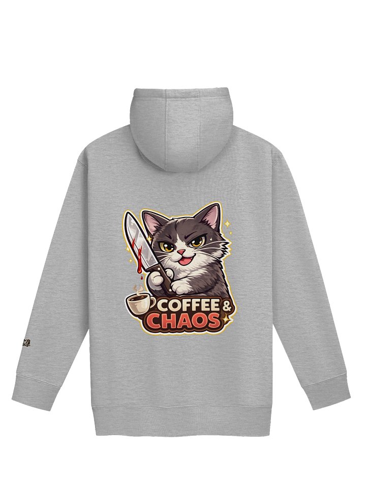Coffee & Chaos Hoodie Plain Sleeve Logo product image (13)