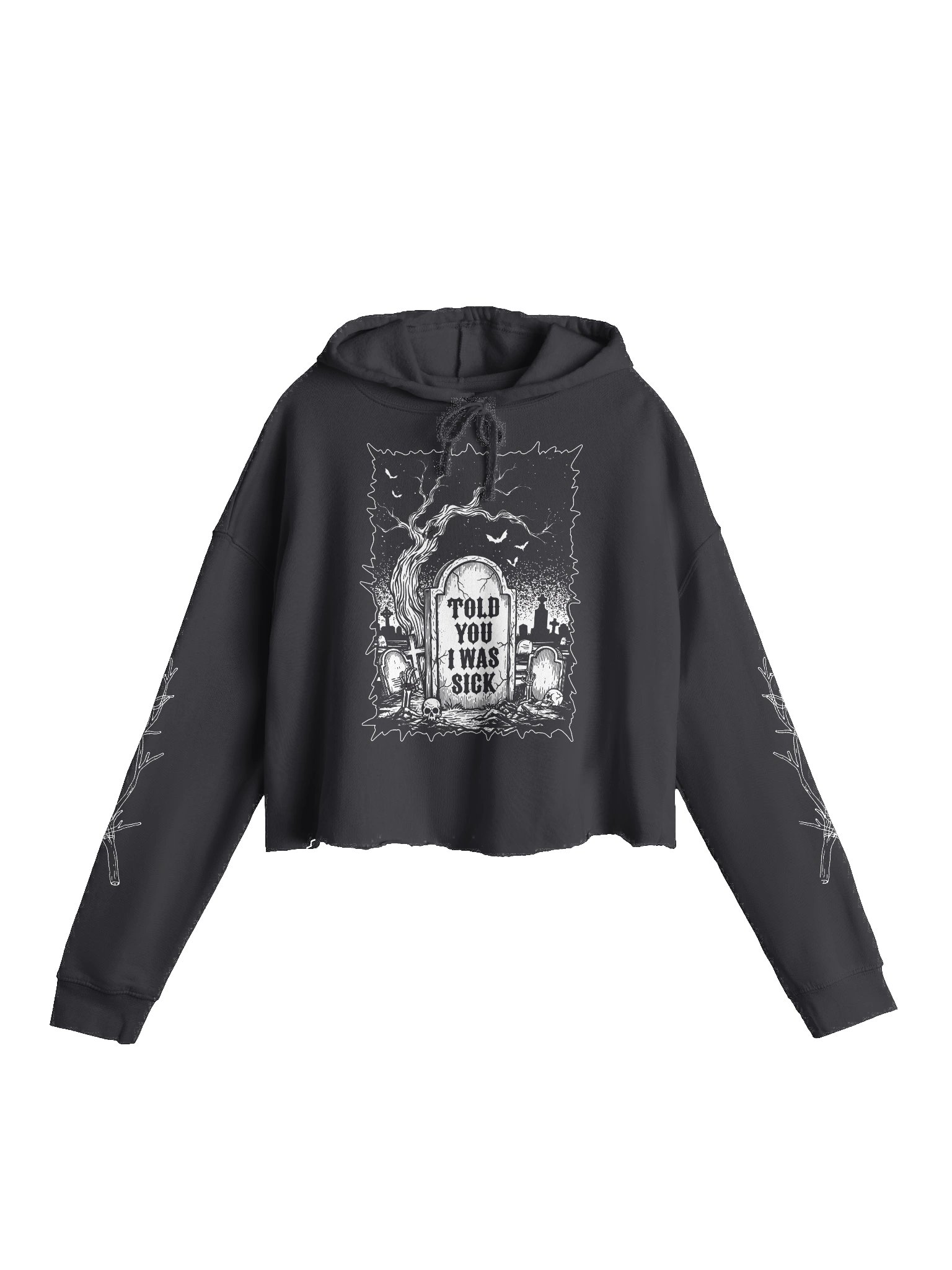 Told You I Was Sick Cropped Hoodie (Black) product image (1)