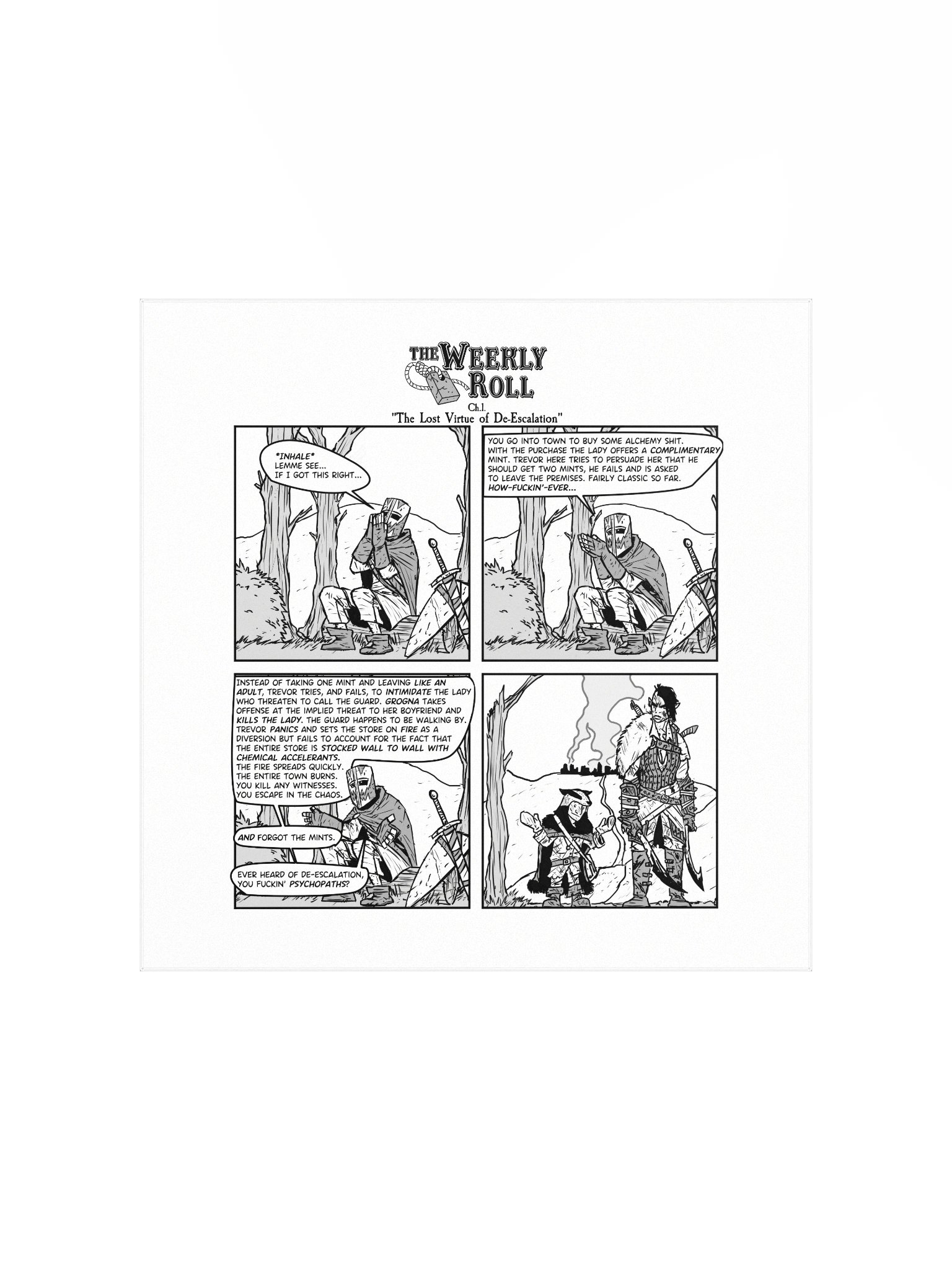 The Weekly Roll Ch. 1. Print Square product image (1)