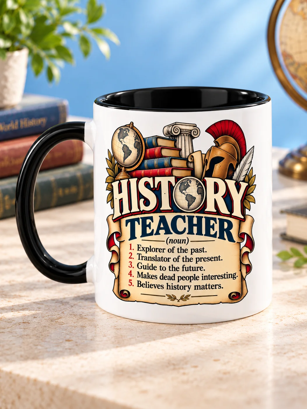 History Teacher Definition Mug, Two-Sided Print, 11 or 15 oz Ceramic product image (1)