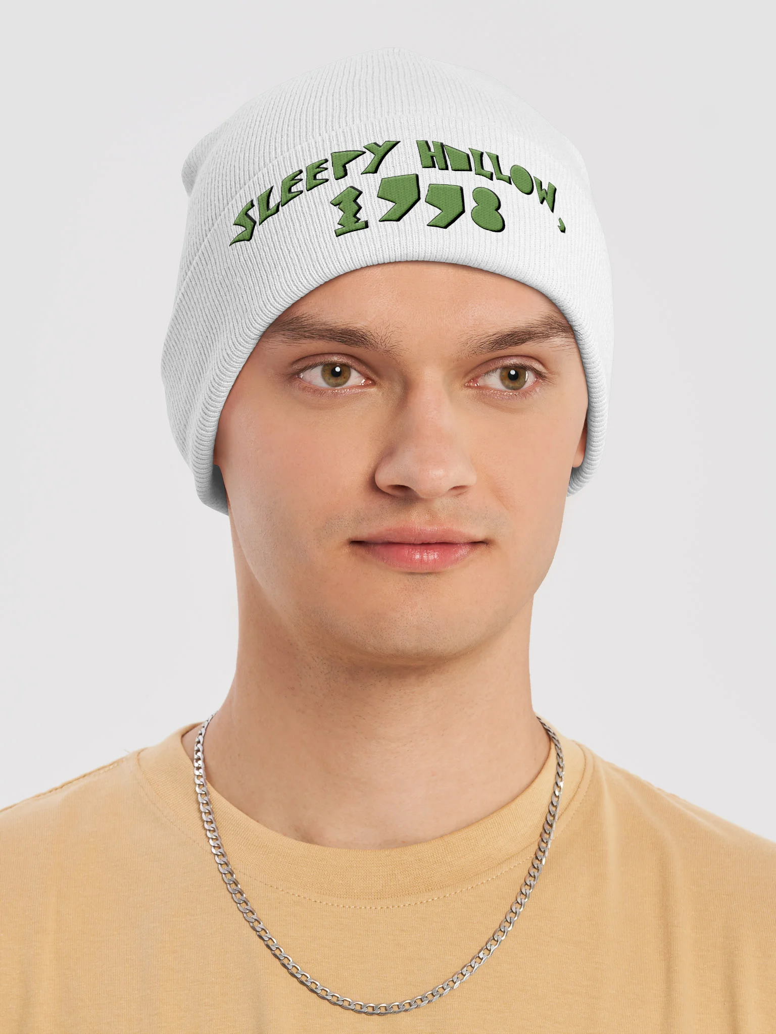 "Sleepy Hollow, 1998" Dayglo Green Beanie product image (6)