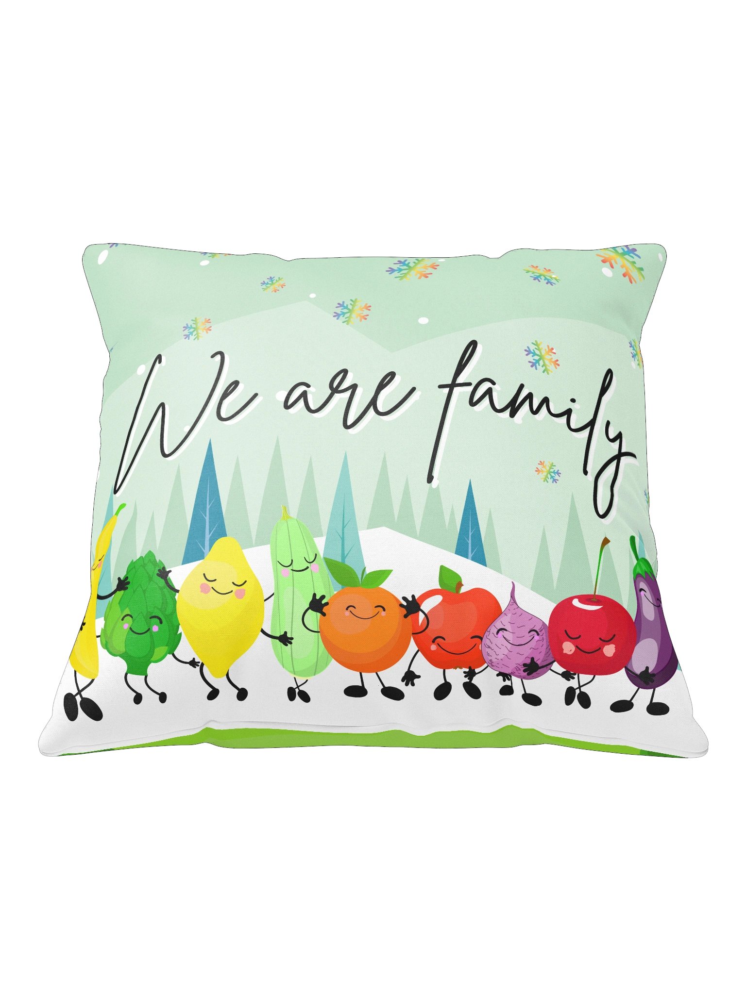 We are family Double-sided Winter and Summer Throw Pillow product image (2)