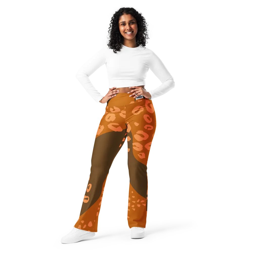 Orange Wildcat Whimsy Flare Leggings product image (8)