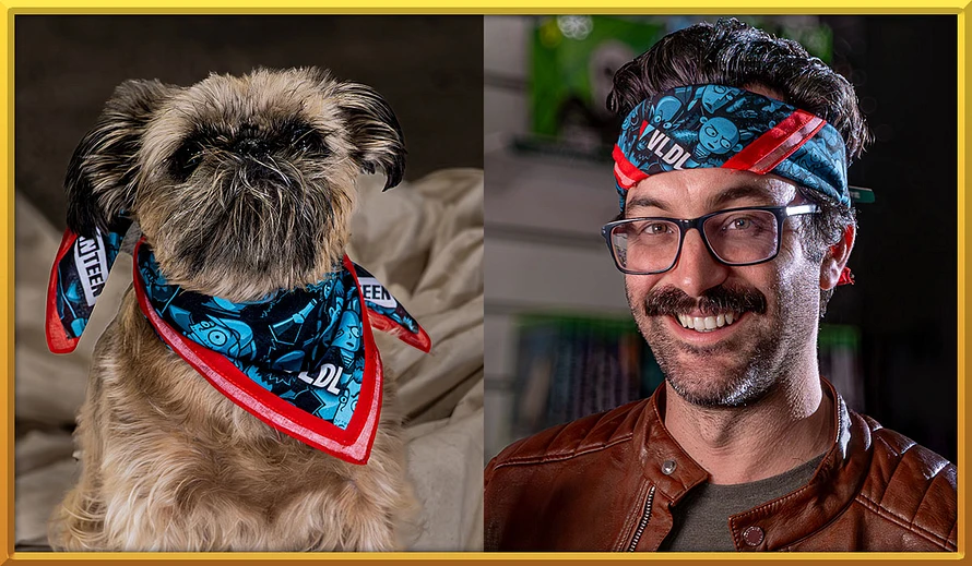 Sunny and Adam wearing Canteen bandannas