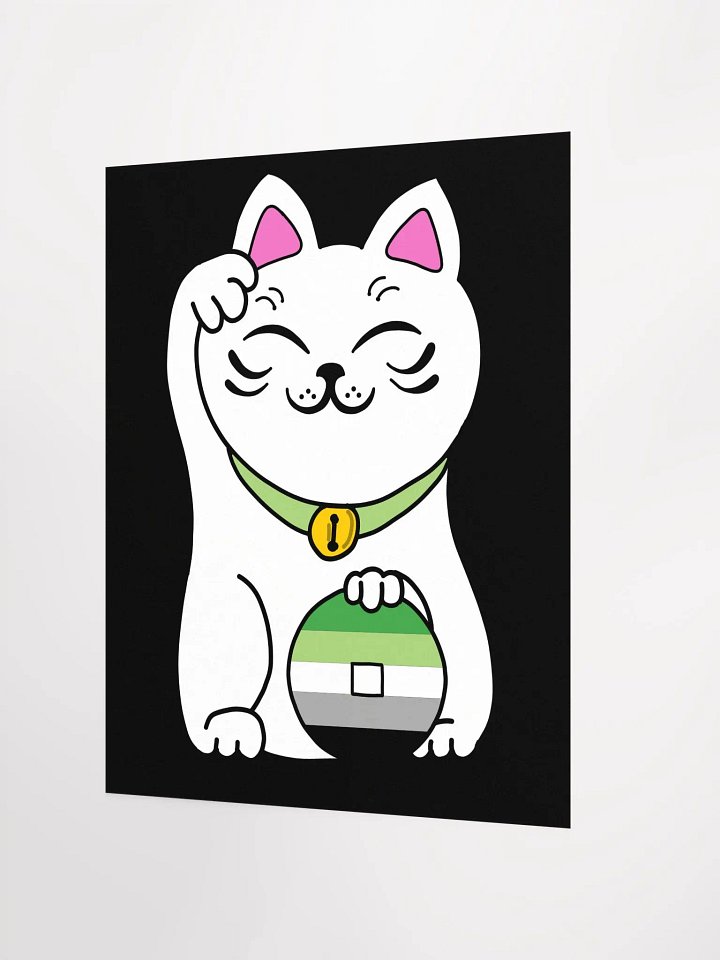 Maneki neko aromantic pride poster product image (2)