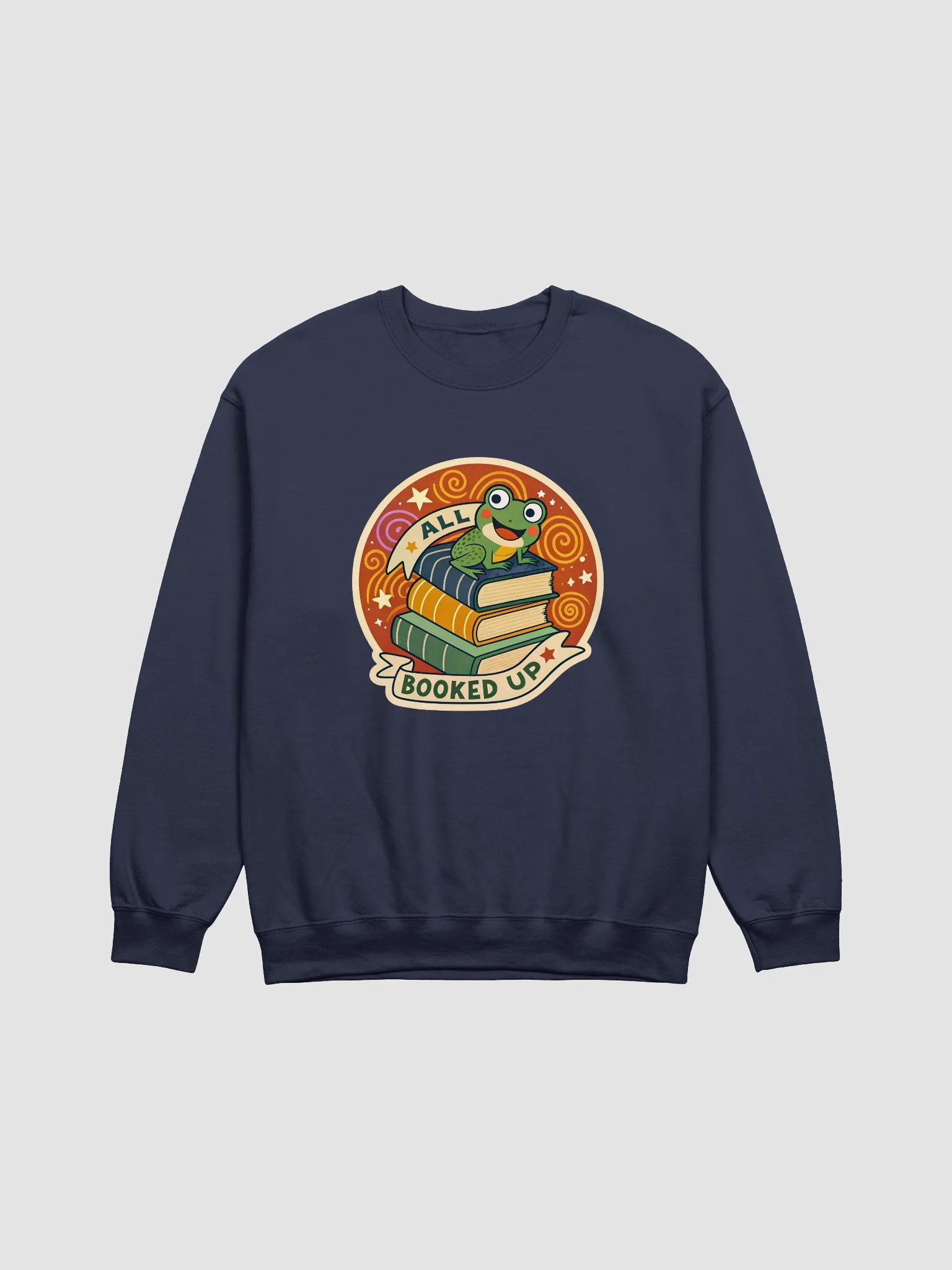 Froggy Bookworm Crewneck Sweatshirt product image (1)