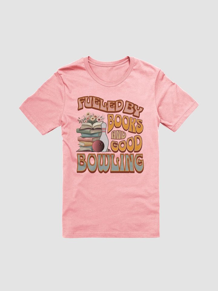 Fueled By Books And Good Bowling Bookworm Retro T-Shirt product image (1)