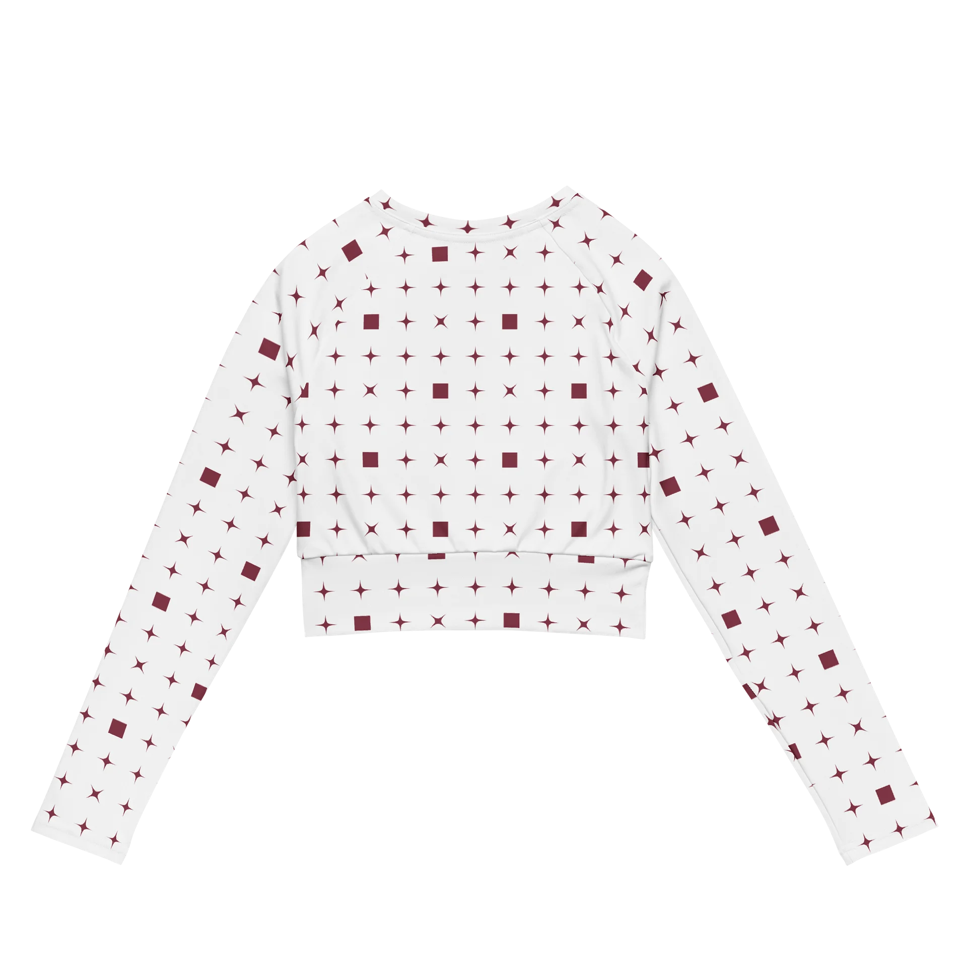 Glitch Grid Long Sleeve Crop Top product image (8)