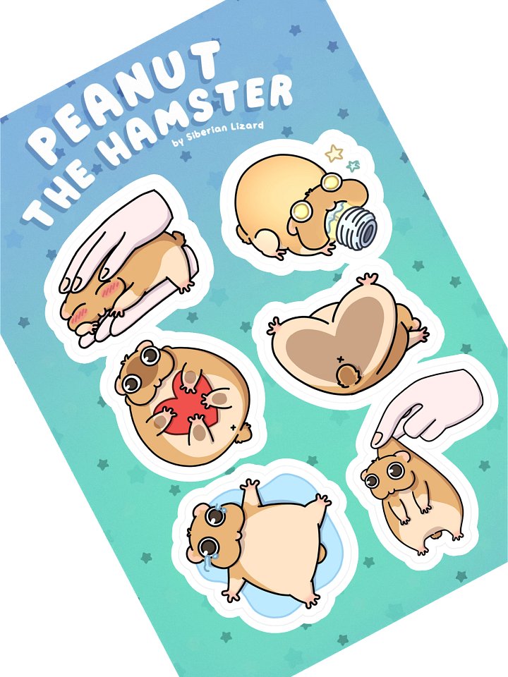 Peanut the Hamster - Sticker Sheet product image (1)