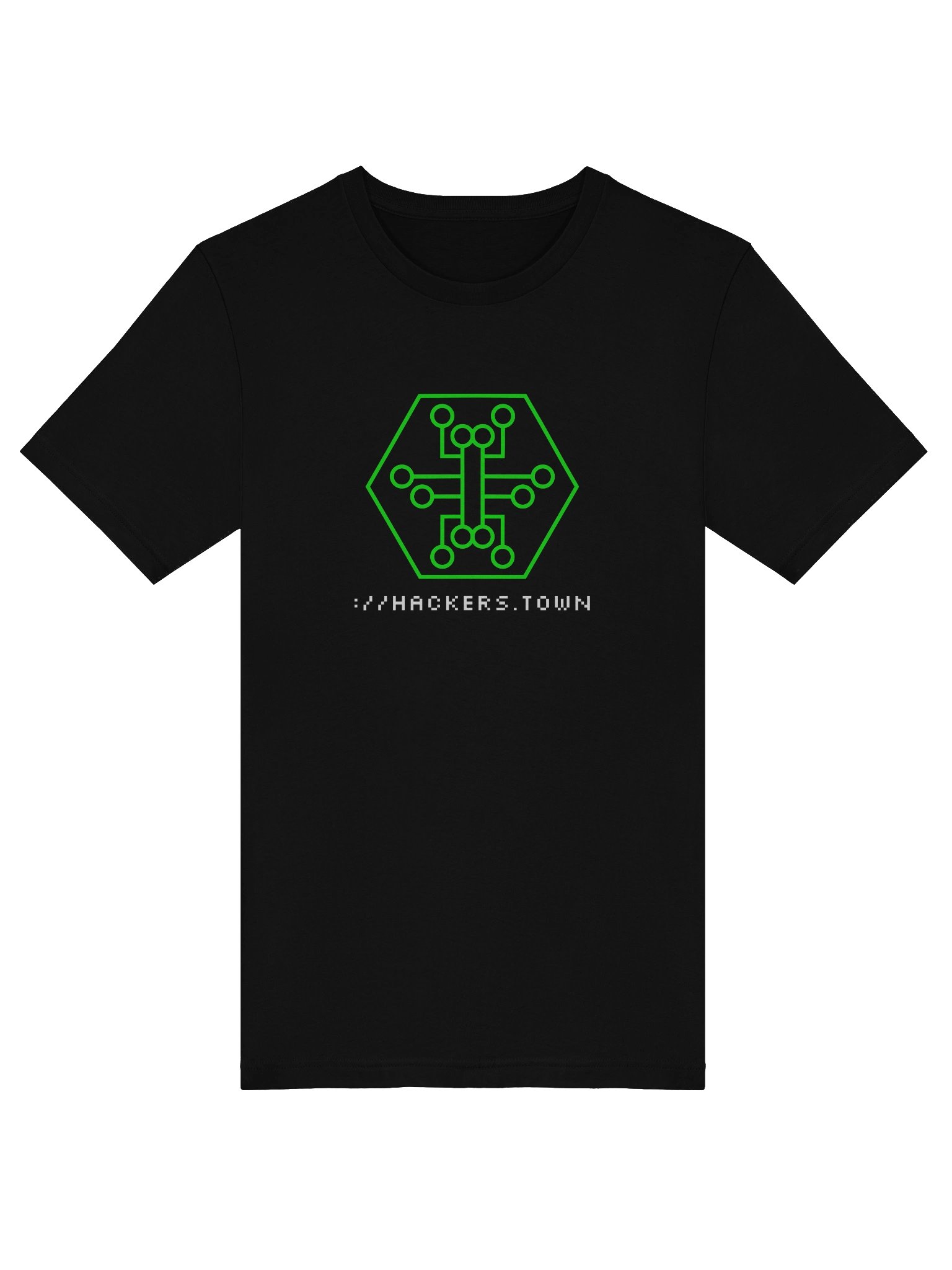 hackers.town soft tee, green product image (5)