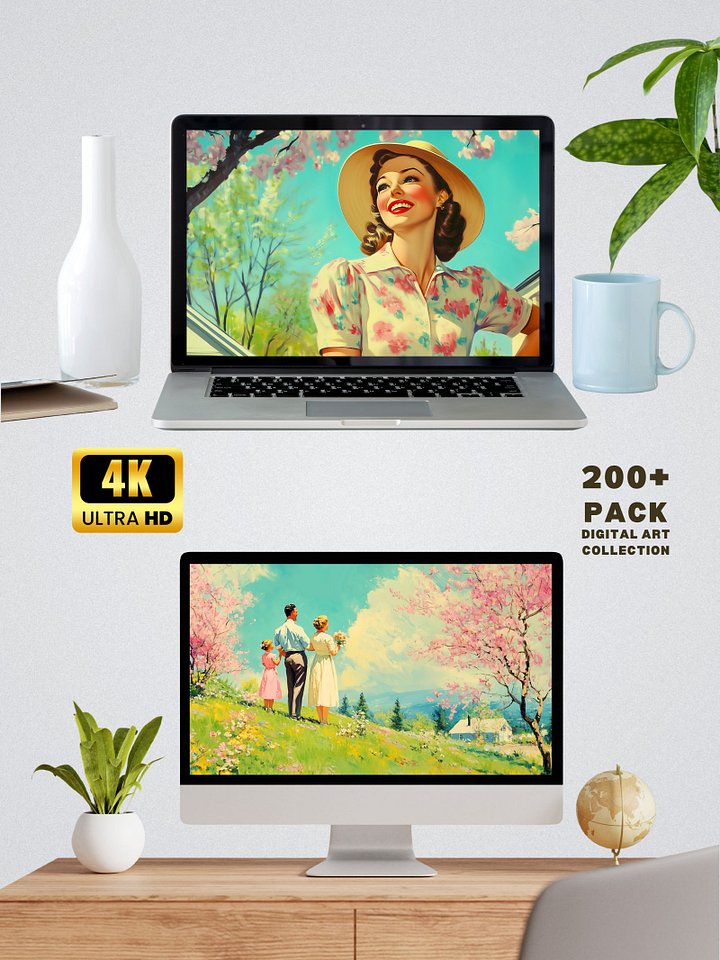 Blooming Beauties & Spring Breeze | 200+ Vintage-Style Digital Art Collection - Digital Download for Posters, Wallpapers & Decor product image (1)