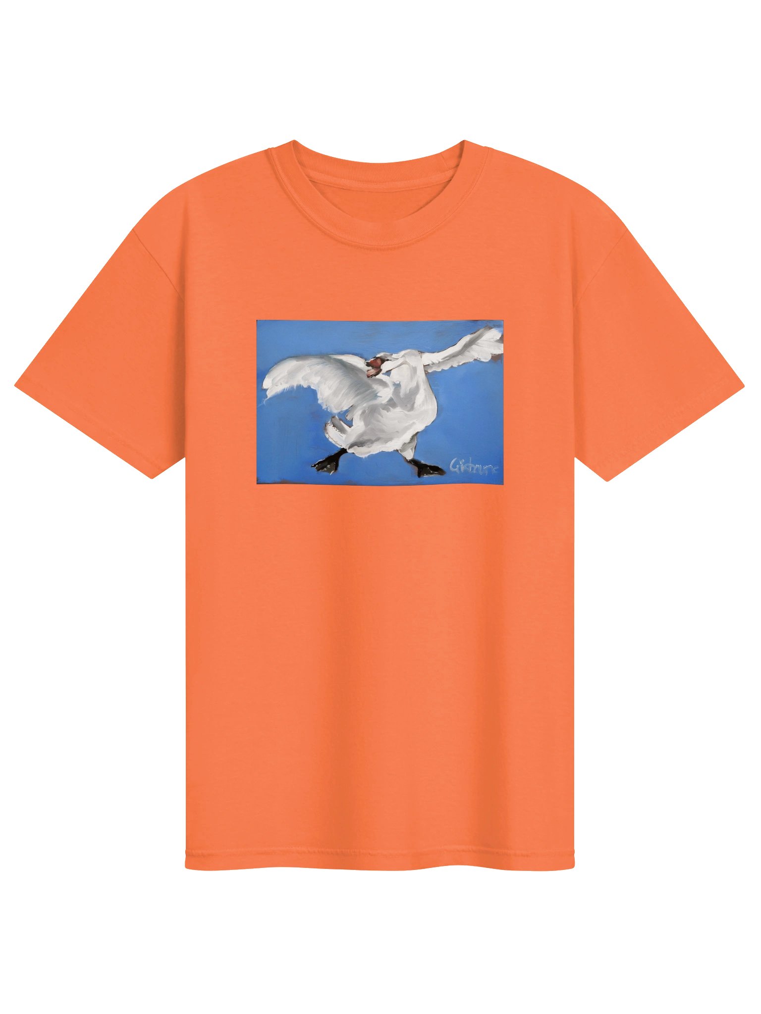 A Swan Named Broadland // T-shirt orange product image (1)