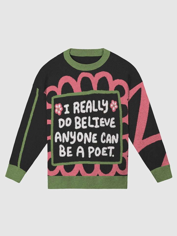 Anyone Can Be A Poet Knitted Sweater product image (1)
