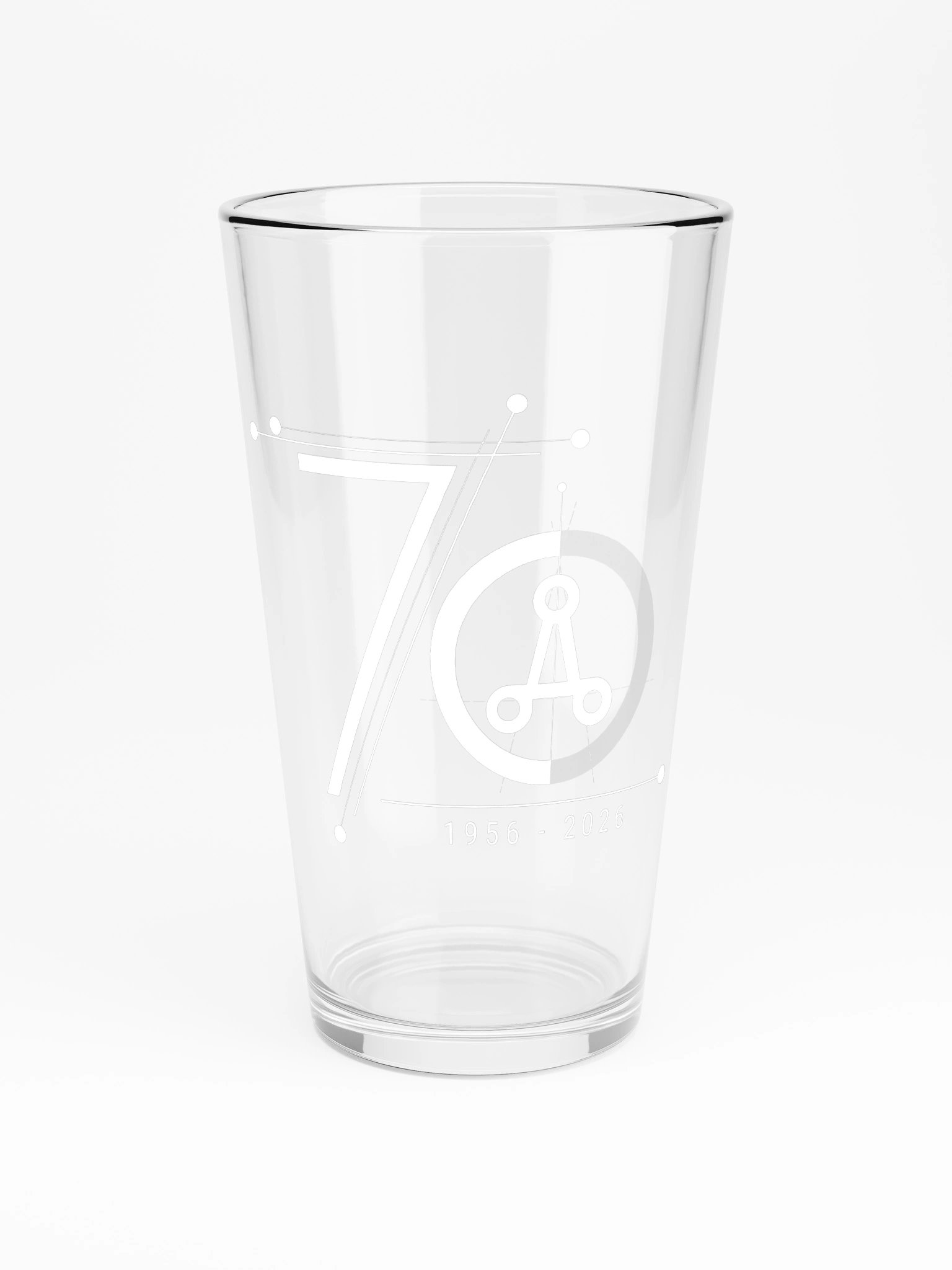 70th Anniversary Shaker Pint Glass product image (3)