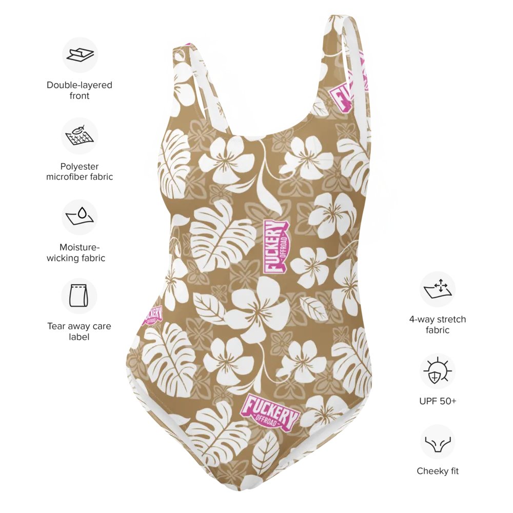 Fuckery Offroad Ladies Hawaiian Swinsuit - Tan product image (2)