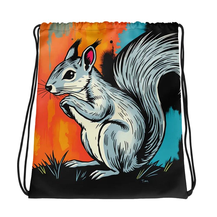 Vibrant Squirrel All-Over Drawstring Bag product image (1)