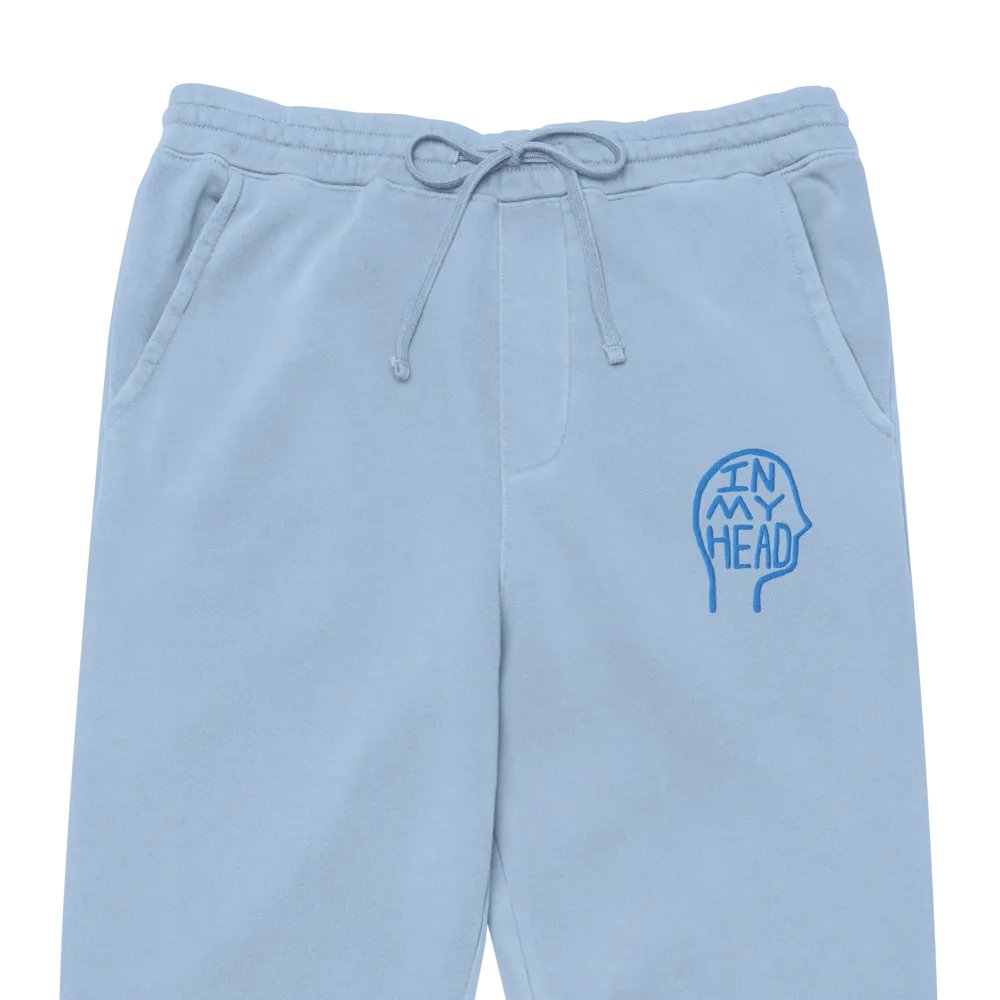 In My Head (aqua thread) pigment dyed sweatpants product image (2)