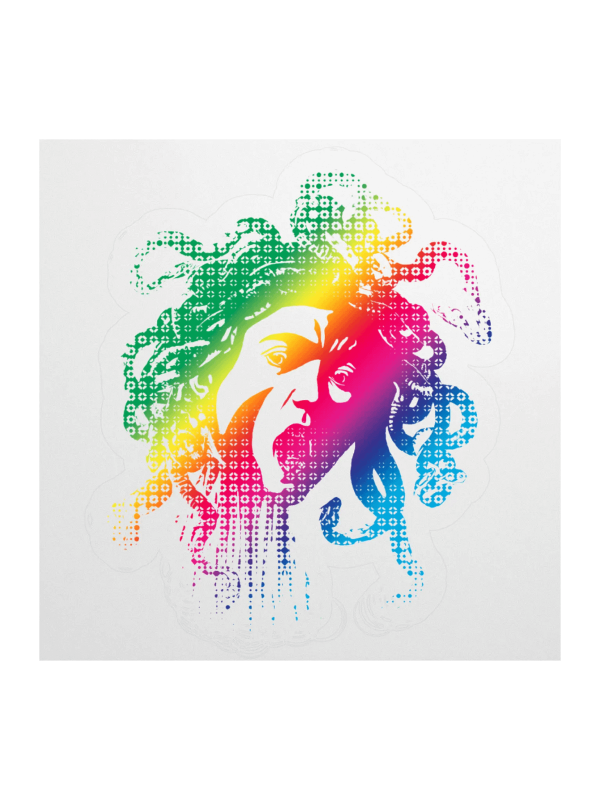 Sticker - Rainbow Medusa (transparent background) | KorinGami