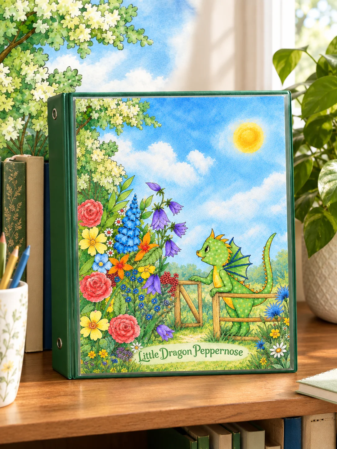 Little Dragon Peppernose's Garden Gate — Printable Notebook Cover product image (5)