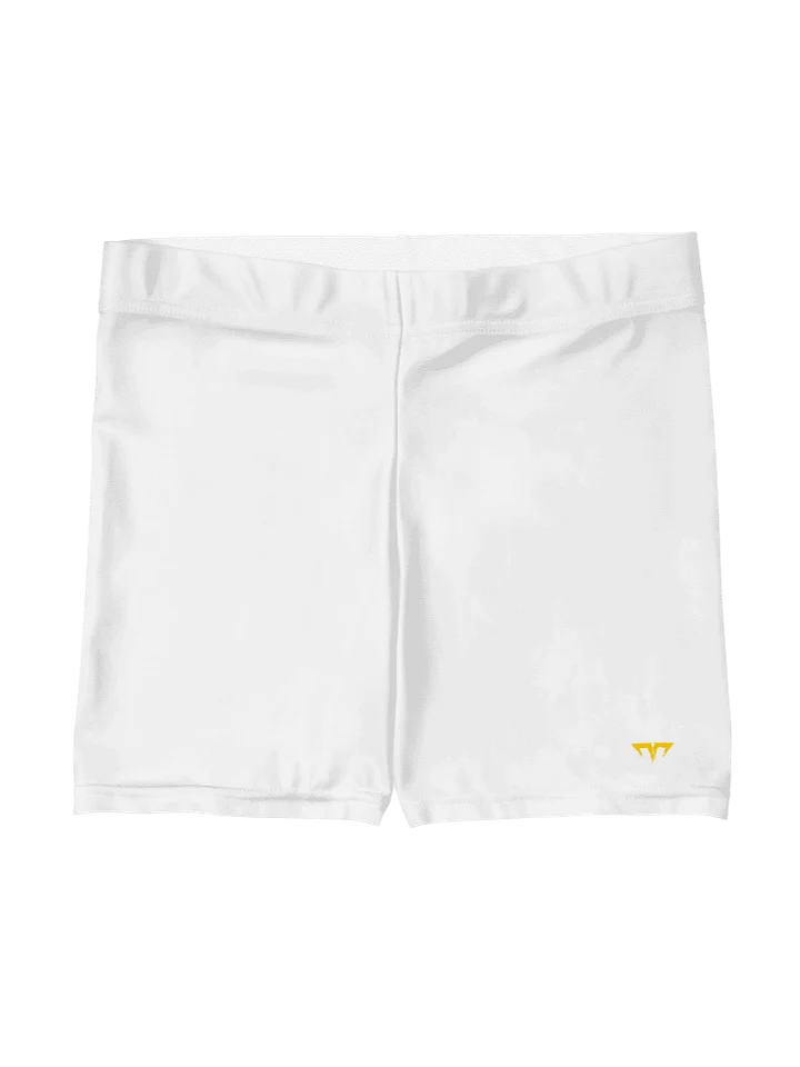Women's Activewear - Slip Shorts White - Printed Gold Logo product image (1)