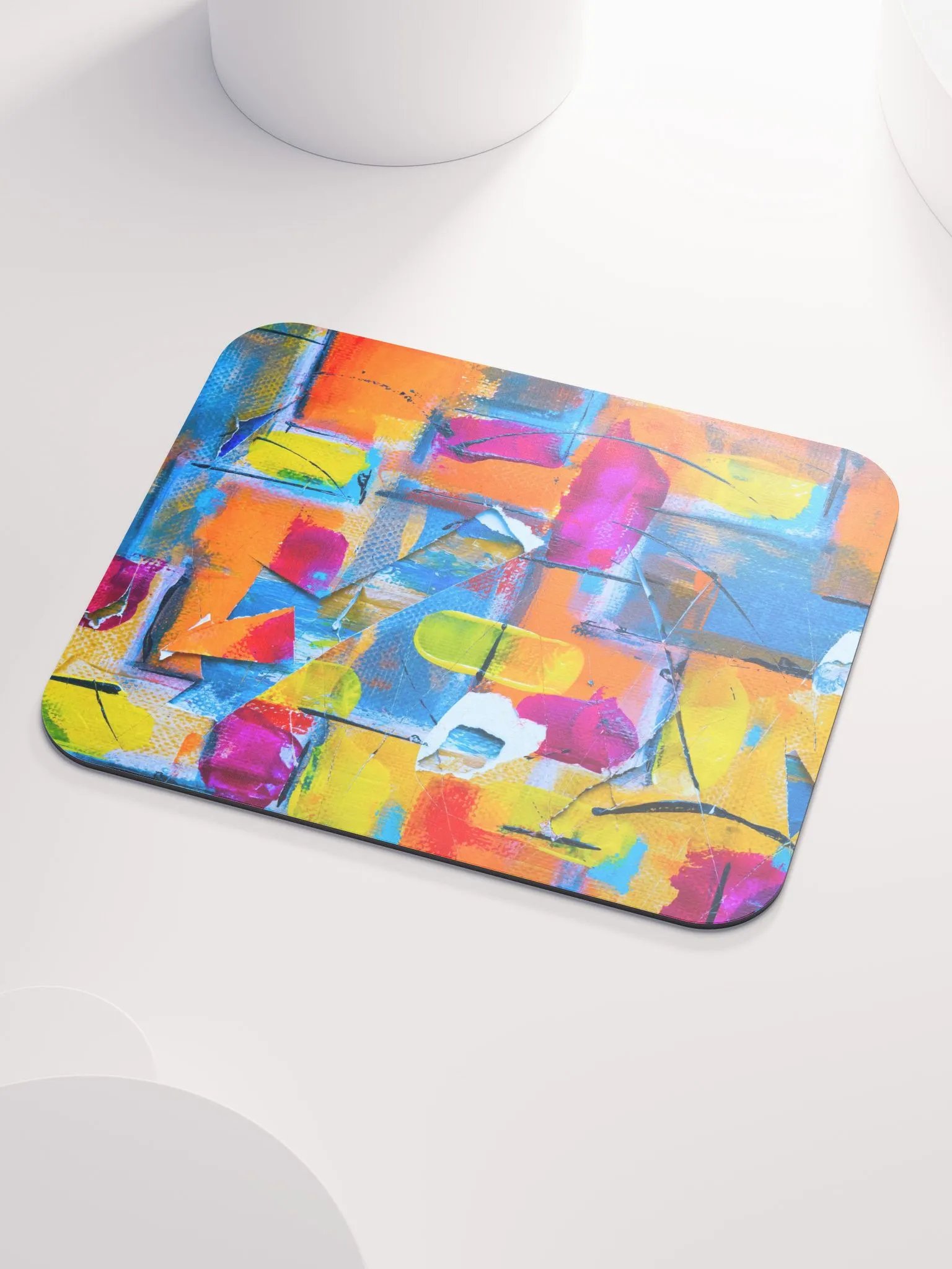 Vibrant Geometric Mouse Pad – Stylish, Smooth & Comfortable Desk Accessory product image (3)