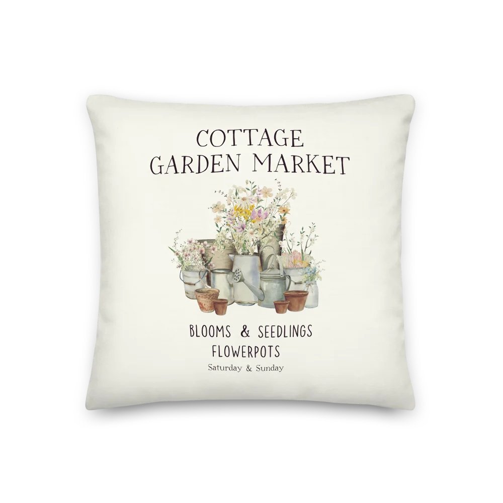 Cottage Garden Market Pillow FLOWERS AND POTS product image (2)