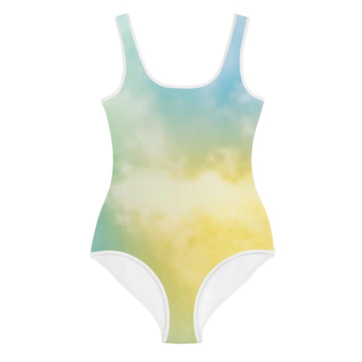 Blur cloud rainbow Design Youth One Piece Swimsuit - V3 product image (1)